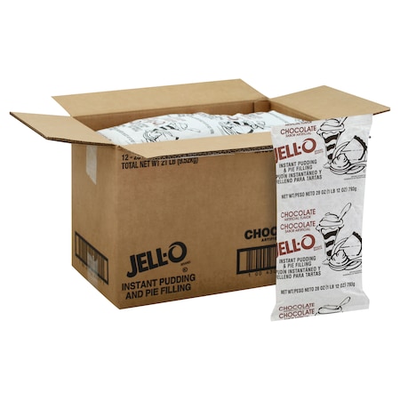 Jell-O Jell-O Instant Chocolate Pudding 1.75lbs Bag, PK12 10043000832711